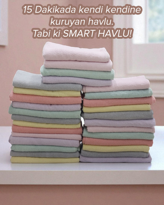 15 Dakikada kendi kendine kuruyan havlu. Tabi ki Smart Havlu!